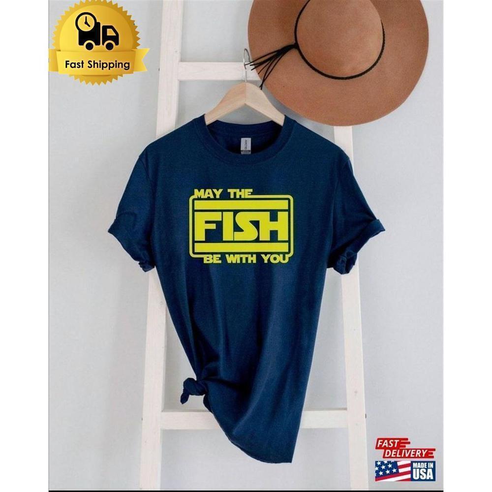 May The Fish Be With You T Shirt Star Wars Fishing Short